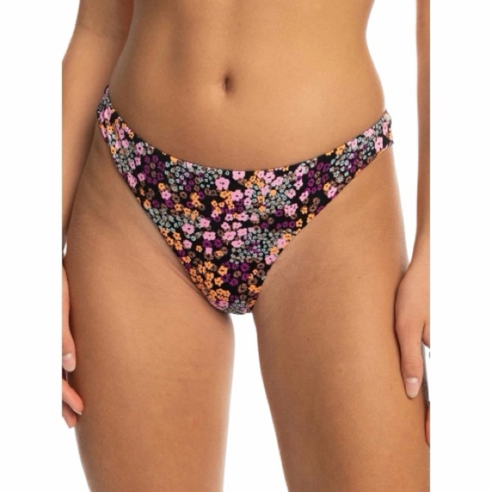 ROXY Beach Classic strap hipster Bikini Bottom size S flower patterned